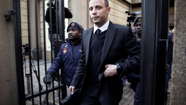 Oscar Pistorius u soudu v roce 2016