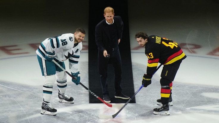 Tomáš Hertl s princem Harrym