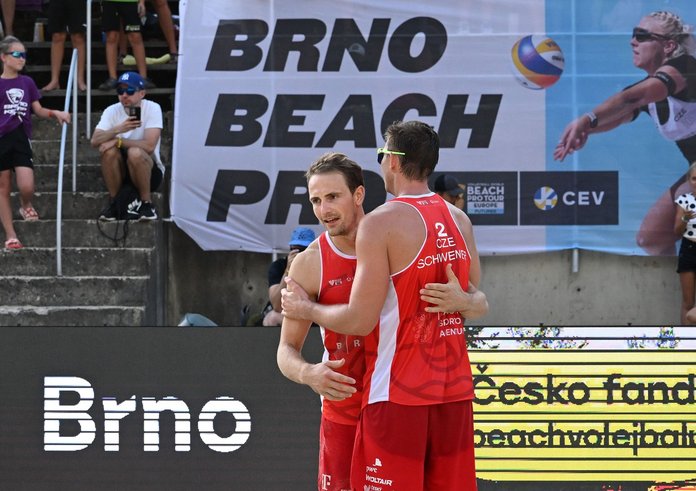 Ondřej Perušič a David Schweiner na loňském turnaji v Brně.
