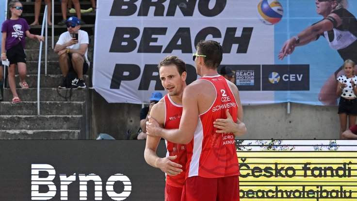 Ondřej Perušič a David Schweiner na loňském turnaji v Brně.