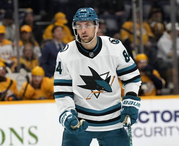 Jan Rutta v dresu San Jose Sharks