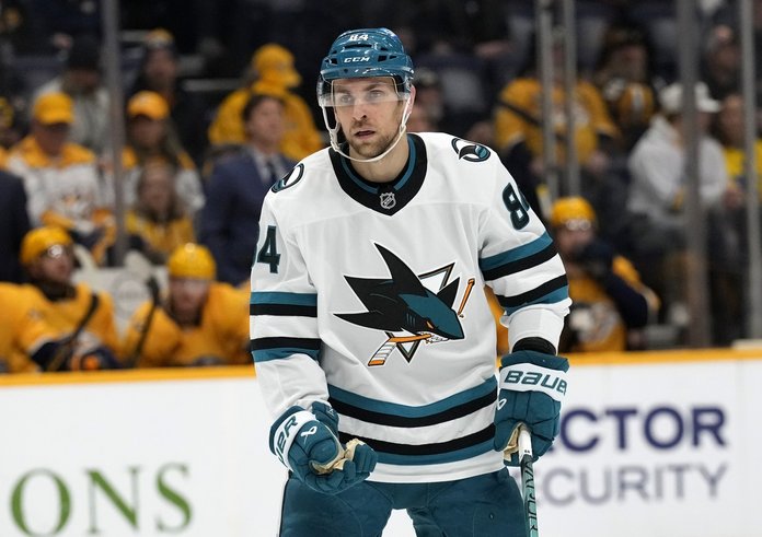 Jan Rutta v dresu San Jose Sharks