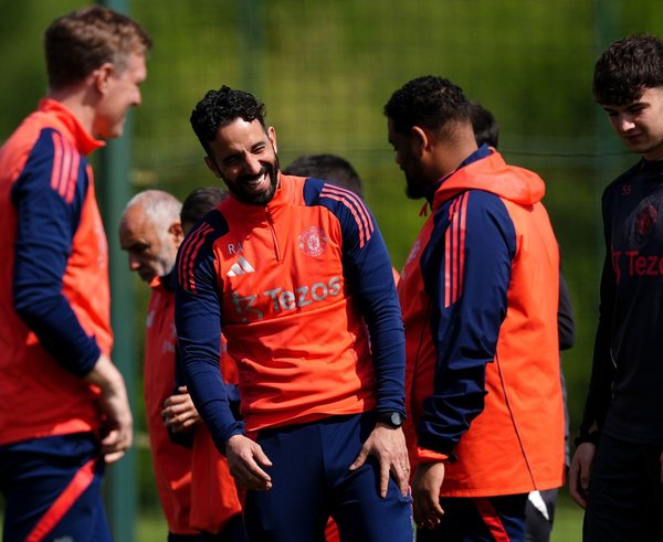 Fotbalisté Manchesteru United na tréninku.