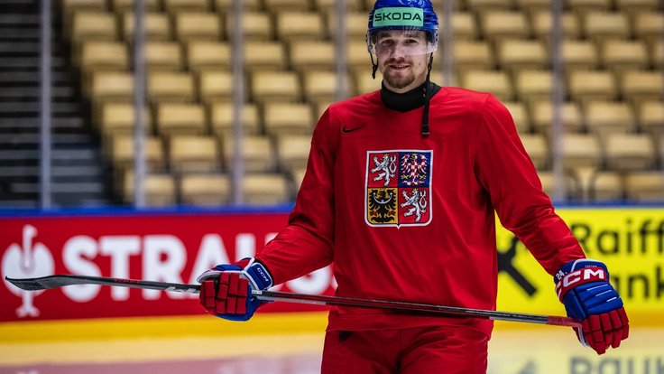 Adam Klapka během rozbruslení