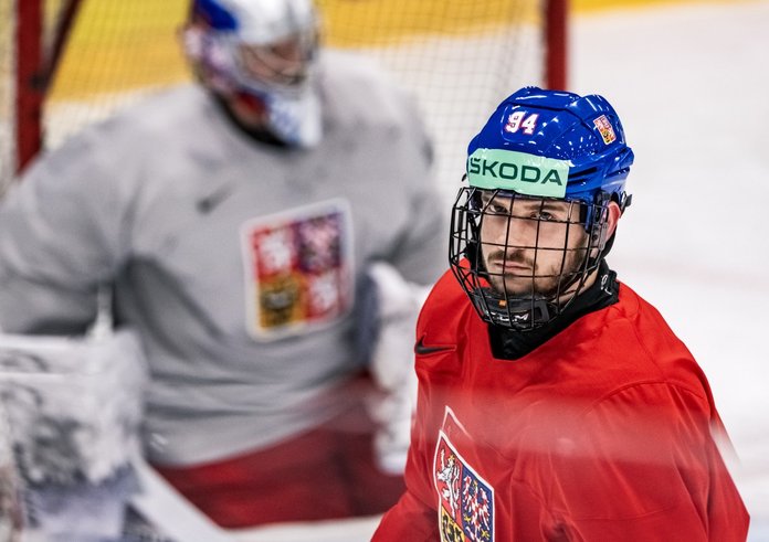 Jakub Lauko trénoval s obličejovým chráničem
