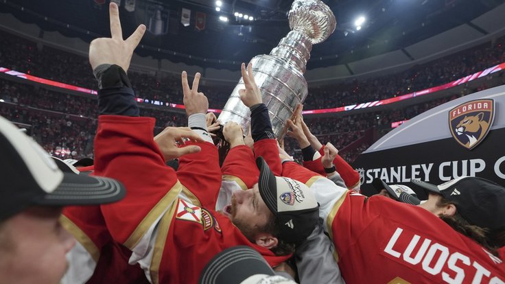 Hráči Floridy po zisku Stanley Cupu