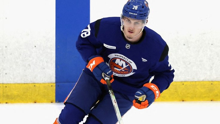 Tomáš Poletín na kempu New York Islanders