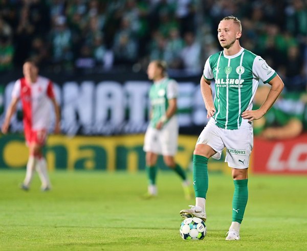 Václav Drchal při zápase 2. kola se Slávií.