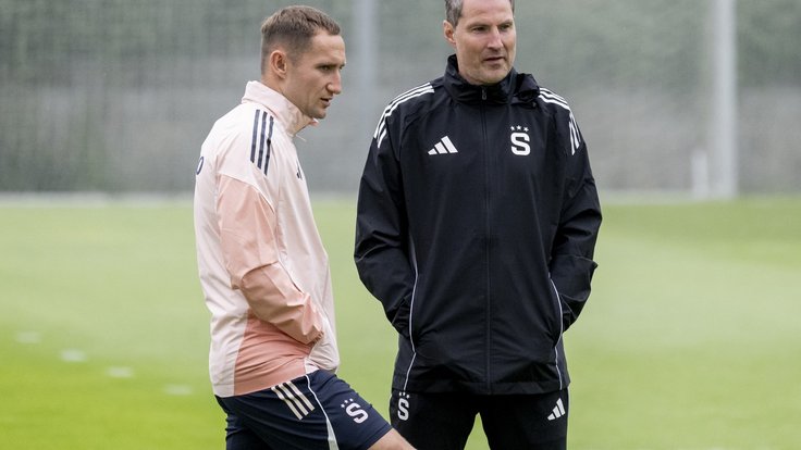 Brian Priske a Jan Kuchta při tréninku.
