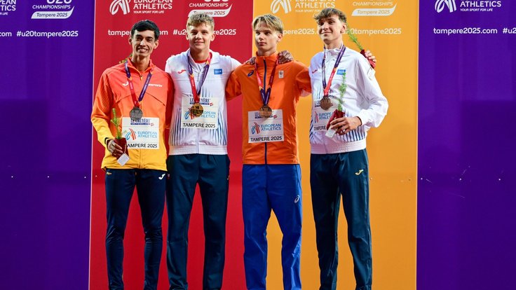 Michal Rada a Marek Váňa na medailovém ceremoniálu.