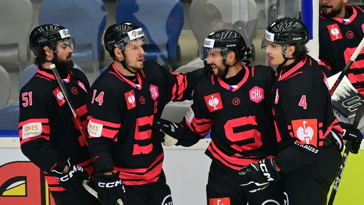 Hokejisté Sparty slaví další výhru v Lize mistrů.