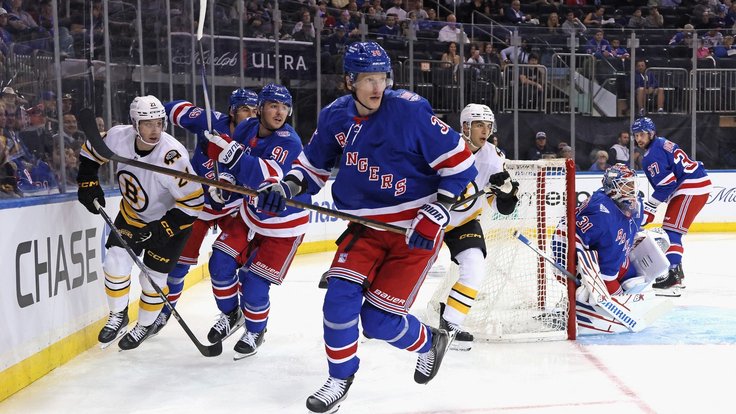 Andrej Šustr v dresu New York Rangers