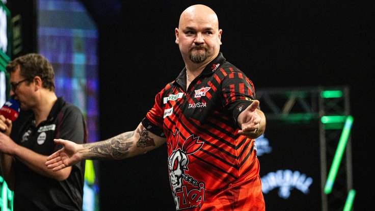 Karel Sedláček na turnaji Grand Slam of Darts.