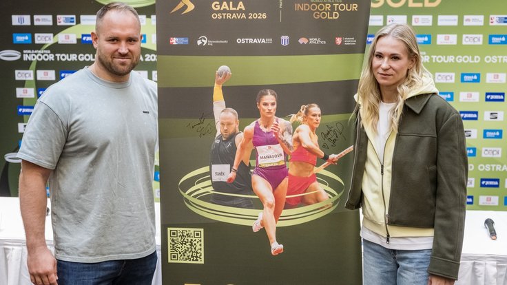 Tyčkařka Amálie Švábíková a koulař Tomáš Staněk.