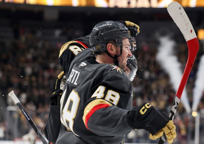 Tomáš Hertl se raduje z gólu