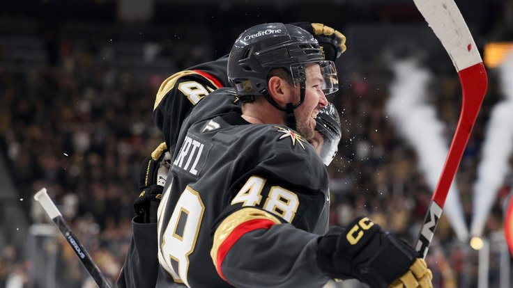 Tomáš Hertl se raduje z gólu