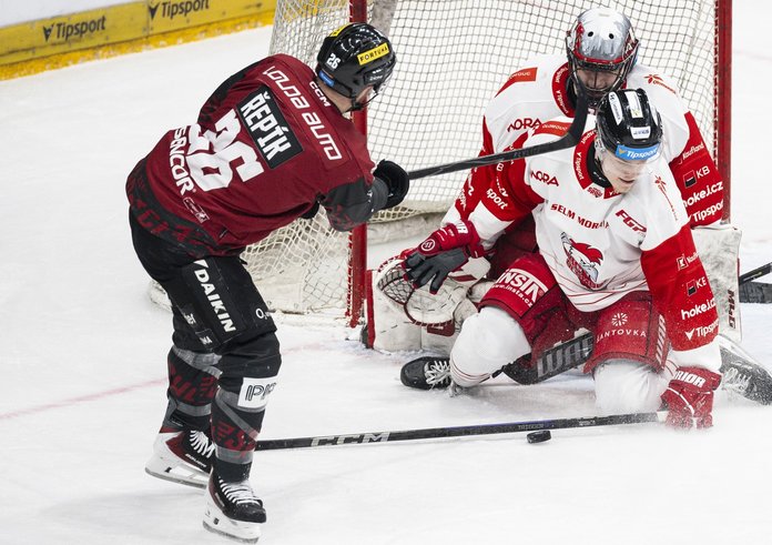Michal Řepík vstřelil sedmý gól proti Olomouci.