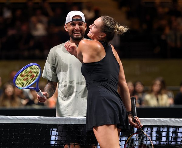 Nick Kyrgios a Aryna Sabalenková.