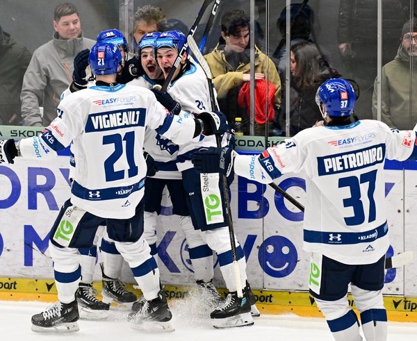 Rytíři oslavují gól