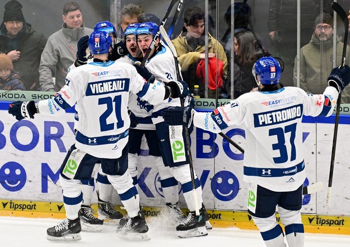 Rytíři oslavují gól