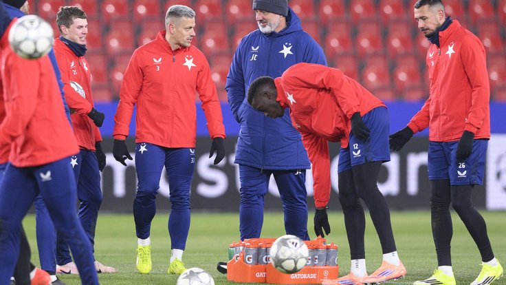 Trénink Slavie Praha.