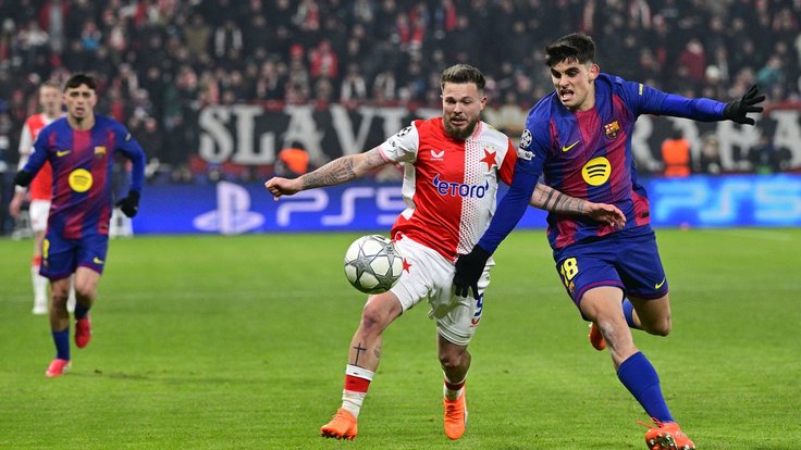 Vasil Kušej vstřelil úvodní gól zápasu proti Barceloně.