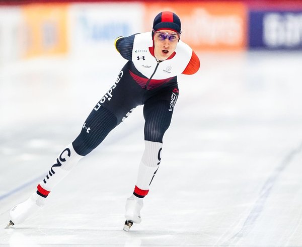 Metoděj Jílek na trati závodu na pět kilometrů.