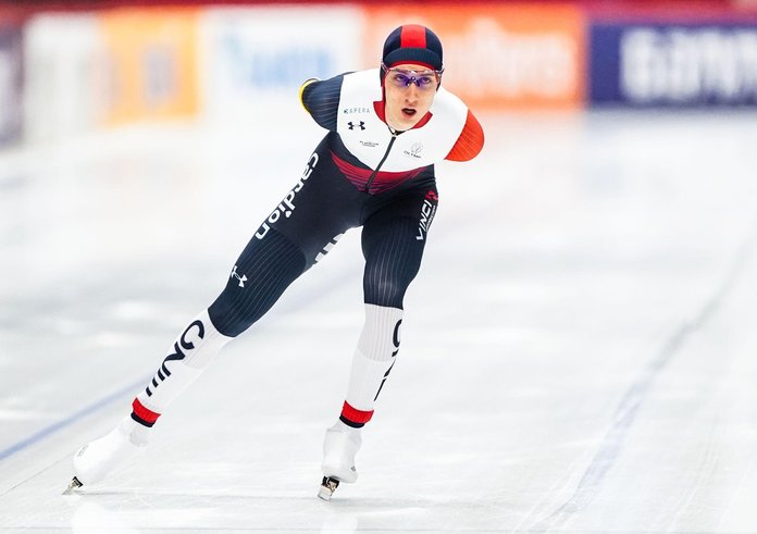 Metoděj Jílek na trati závodu na pět kilometrů.