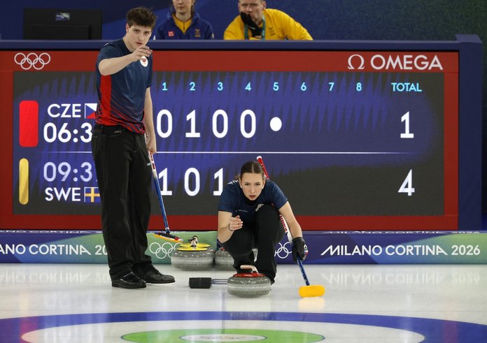 Vít Chabačovský s Julií Zelingrovou na olympijském turnaji