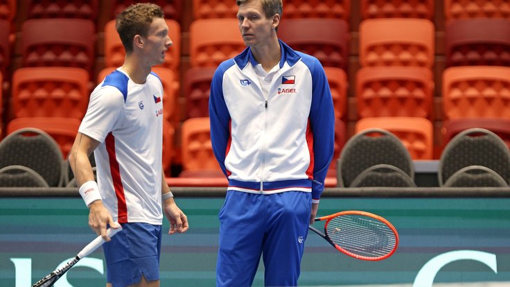 Jiří Lehečka (vlevo) s Tomášem Berdychem.