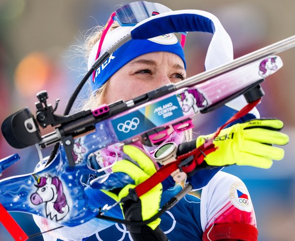 Na start. Markéta Davidová zítra nastoupí do olympijského závodu smíšených štafet v biatlonu.