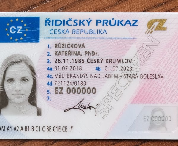 řidičský průkaz