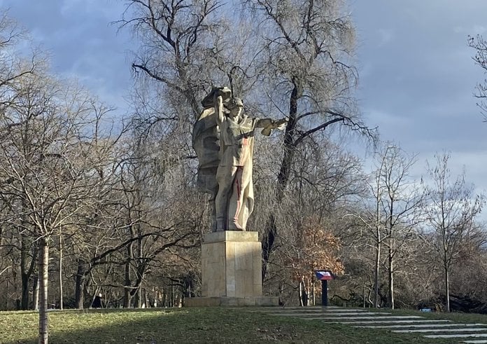 Socha vojáka v Litoměřicích.