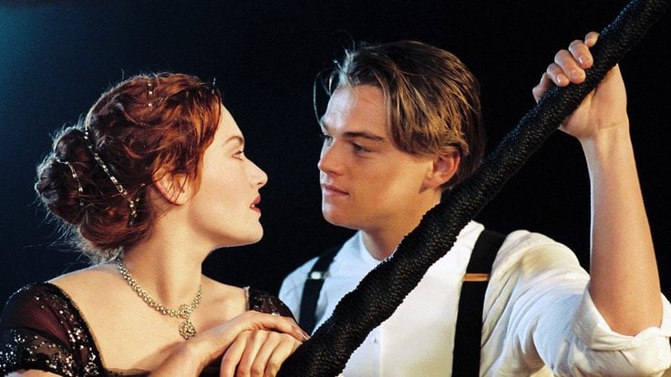 Leonardo DiCaprio a Ket Winslet v romantické klasice Titanic