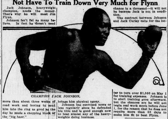 S Mannovým zákonem měl problém i boxer Jack Johnson