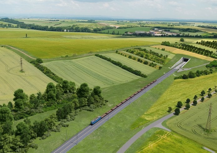 Vizualizace rychlotrati mezi Brnem a Přerovem.