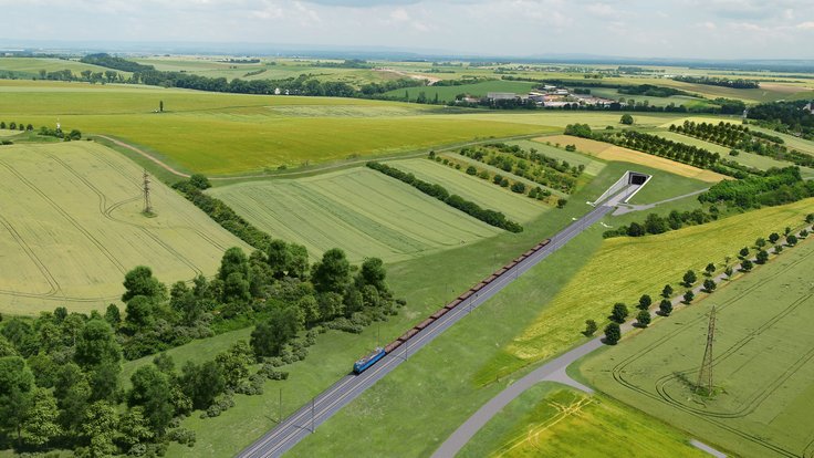 Vizualizace rychlotrati mezi Brnem a Přerovem.