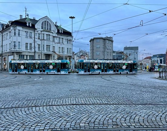 Vánoční tramvaj v Olomouci